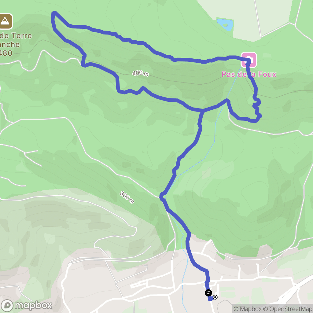 Puget-ville : carte du parcours de randonnée - France
