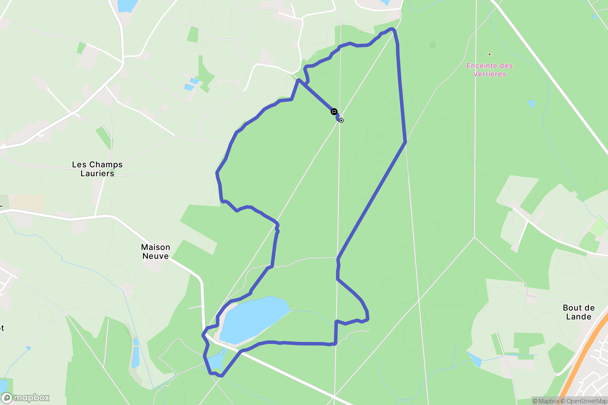 Liffré : carte du parcours de randonnée - France