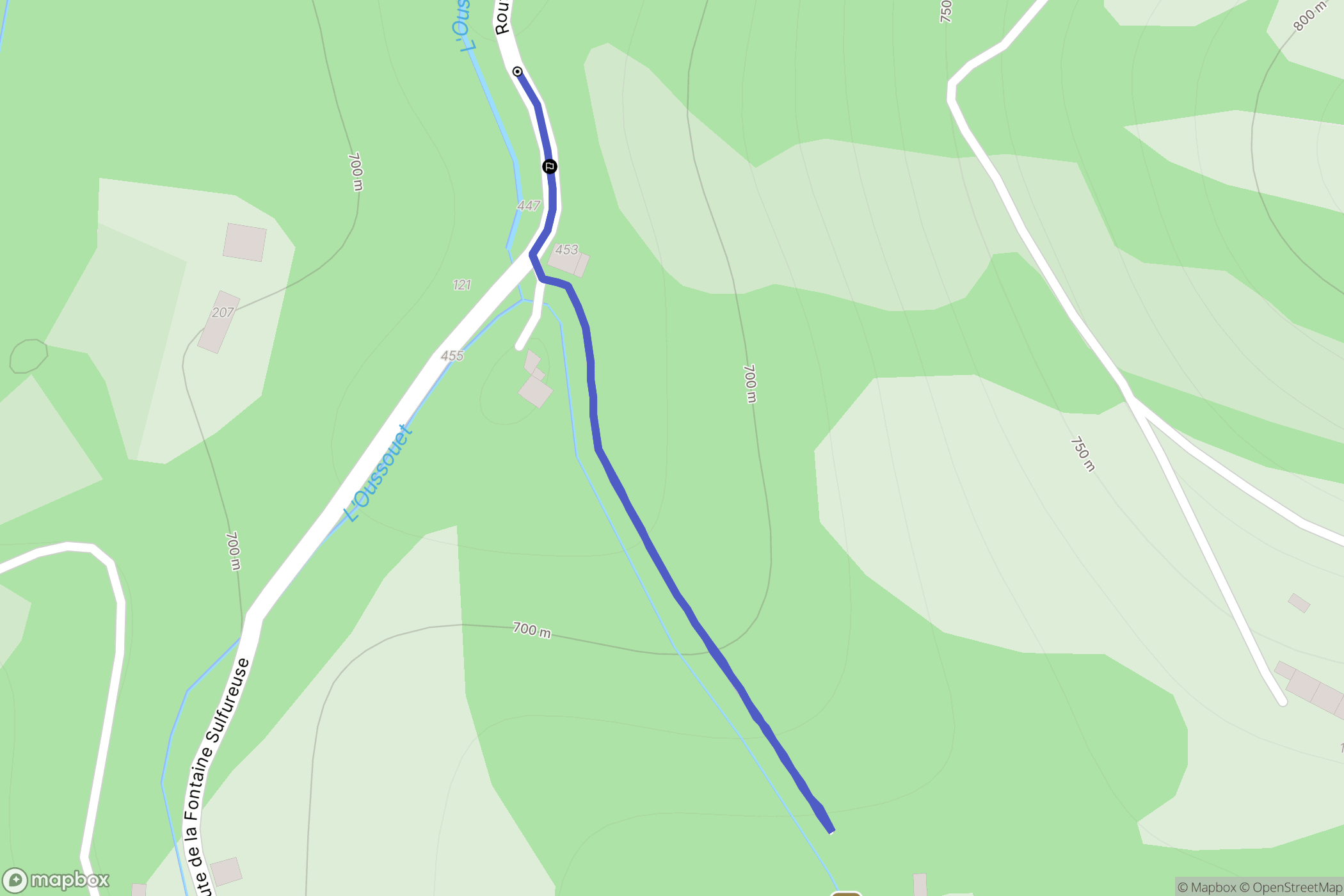 Bagnères-de-Bigorre : carte du parcours de randonnée - France