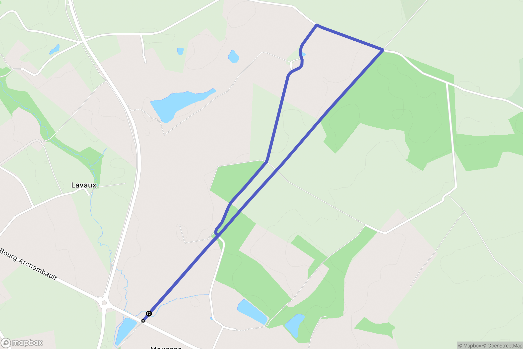 Montmorillon : carte du parcours de randonnée - France