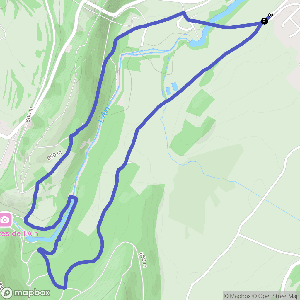 Sirod : carte du parcours de randonnée - France