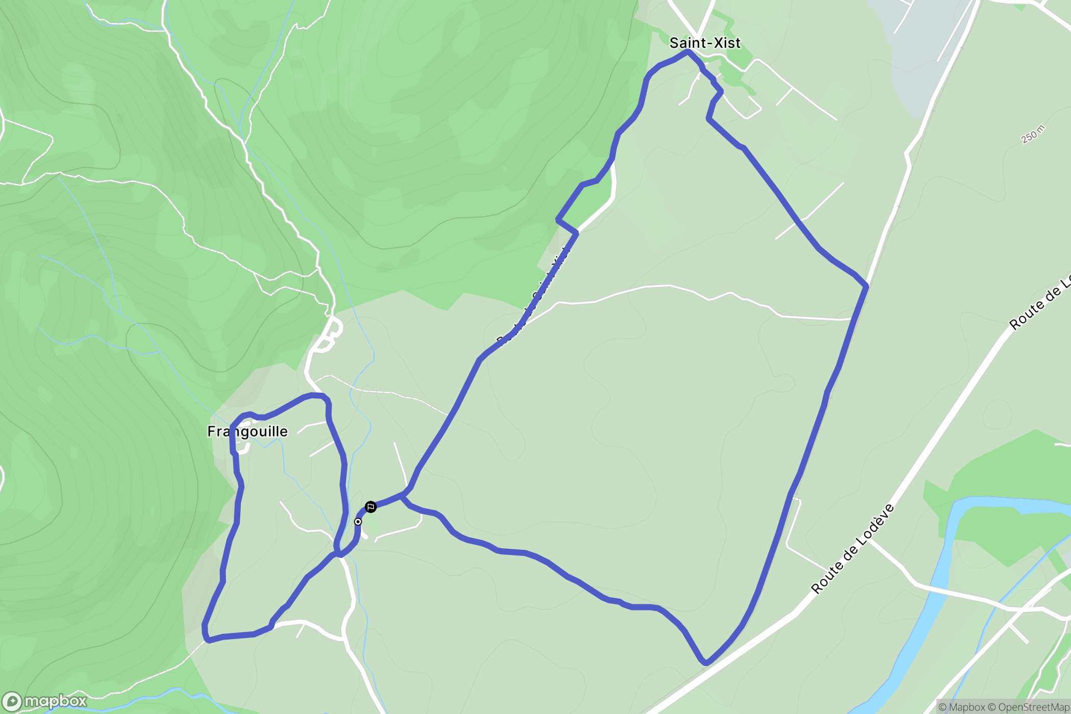 La Tour-sur-Orb : carte du parcours de randonnée - France