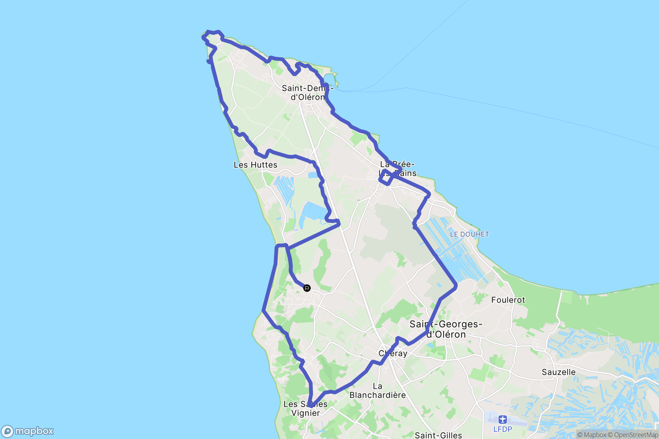 Saint-Georges-d'Oléron : carte du parcours de randonnée - France