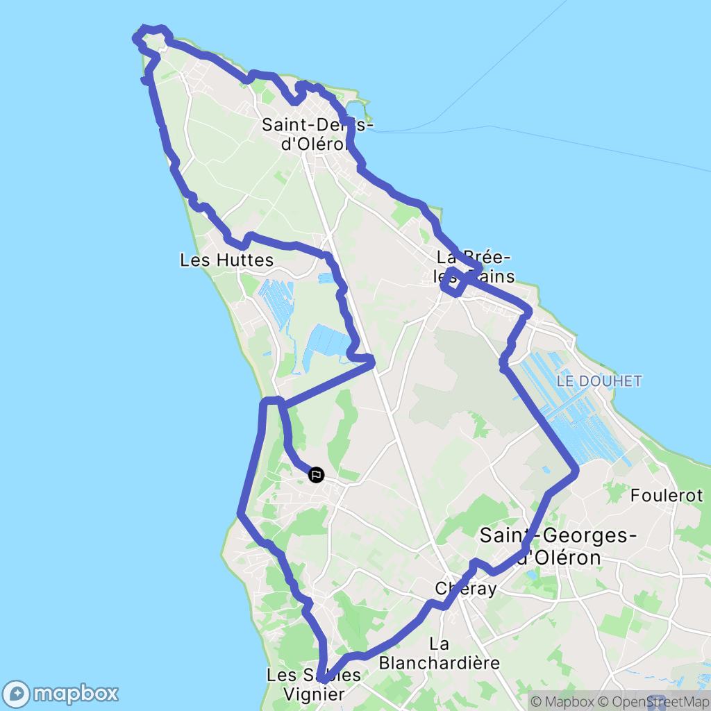Saint-Georges-d'Oléron : carte du parcours de randonnée - France