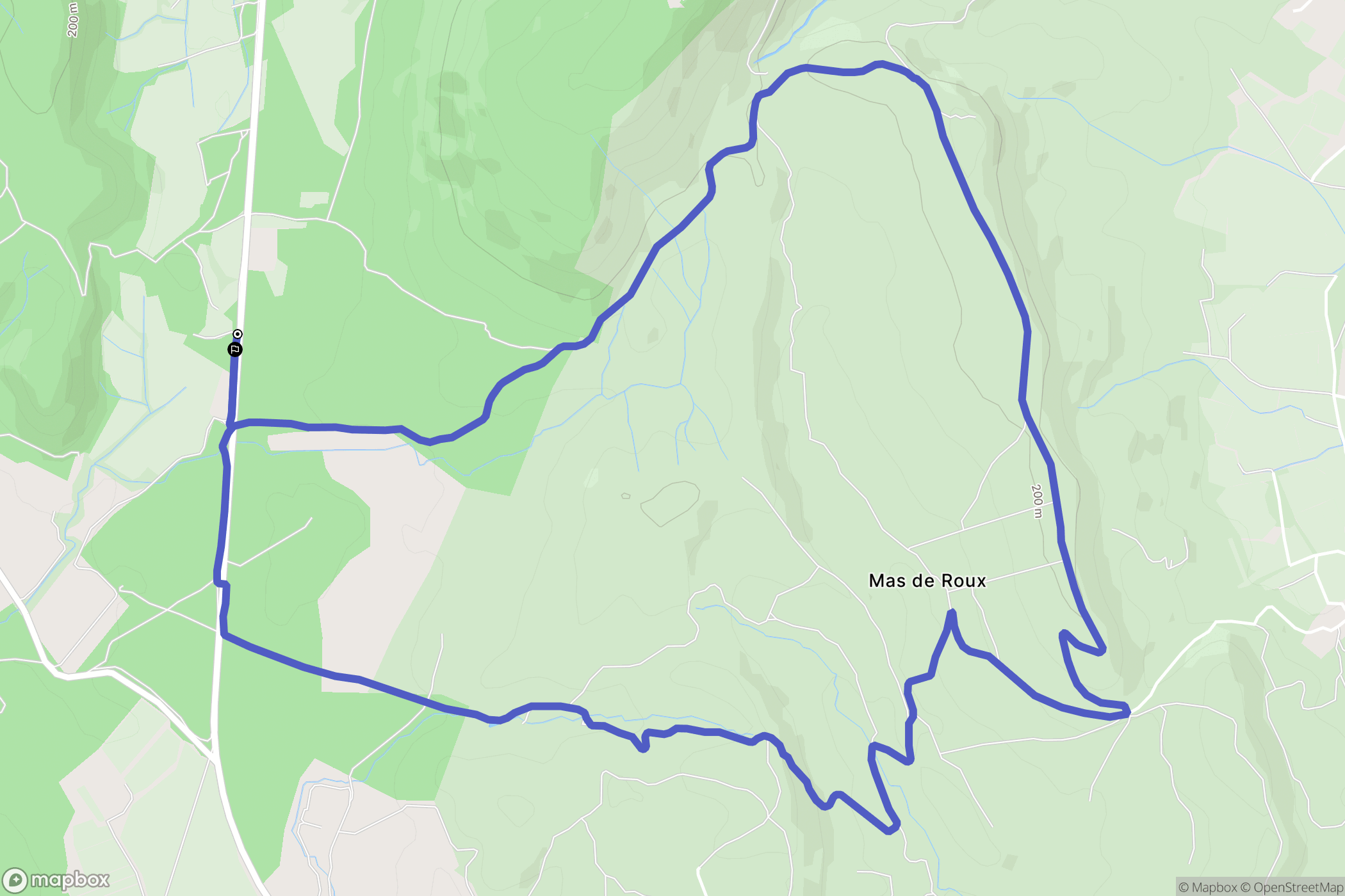 Sainte-Croix-de-Quintillargues : carte du parcours de randonnée - France