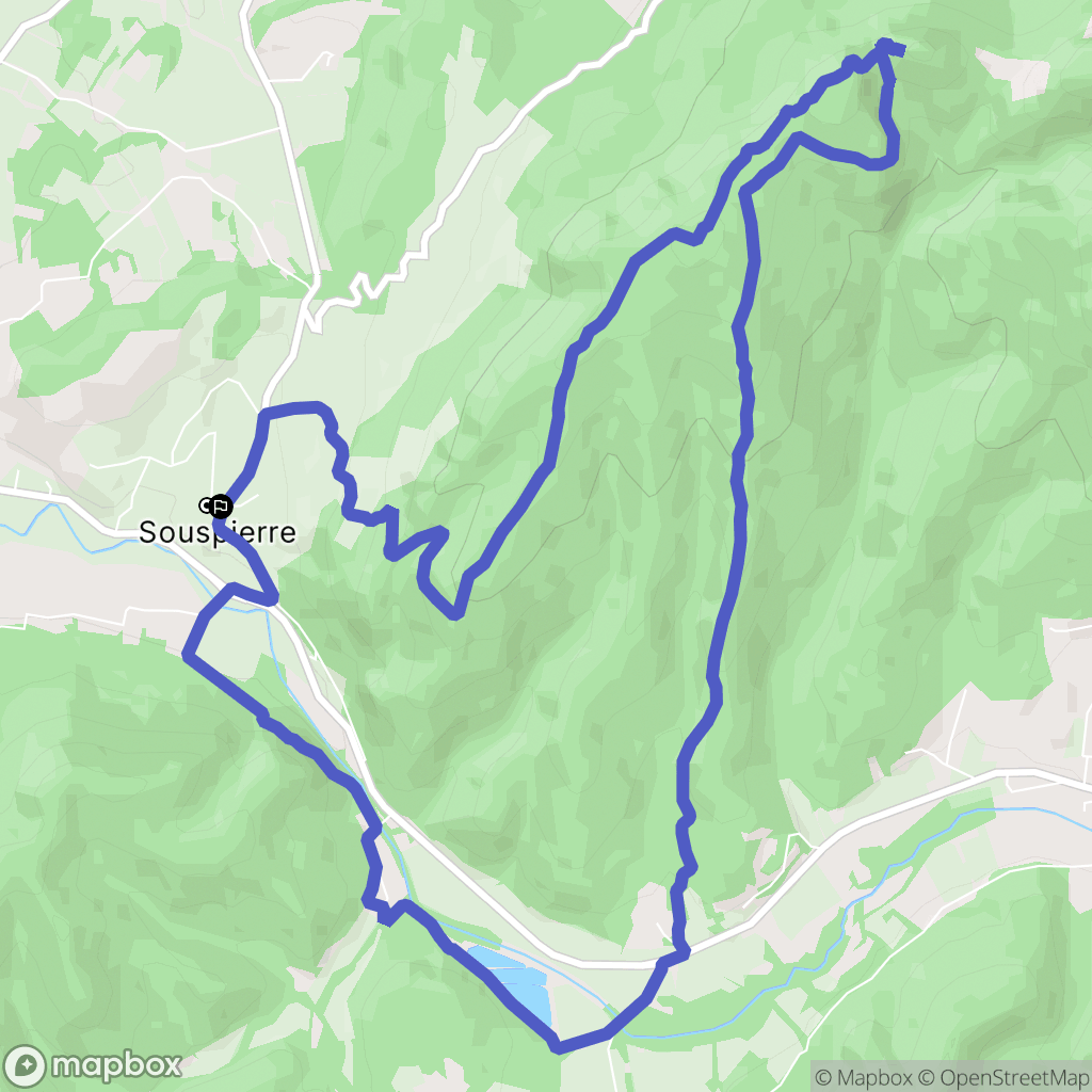 Souspierre : carte du parcours de randonnée - France