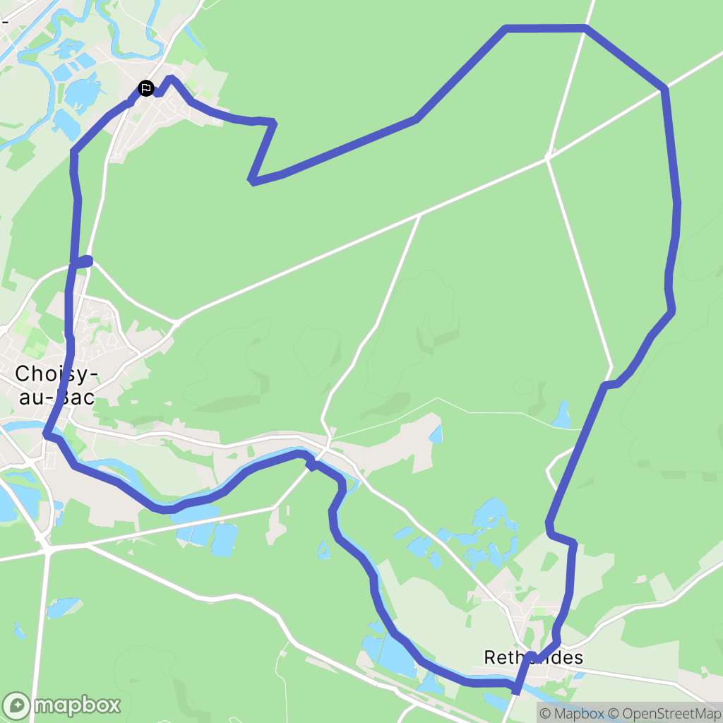 Le Plessis-Brion : carte du parcours de randonnée - France