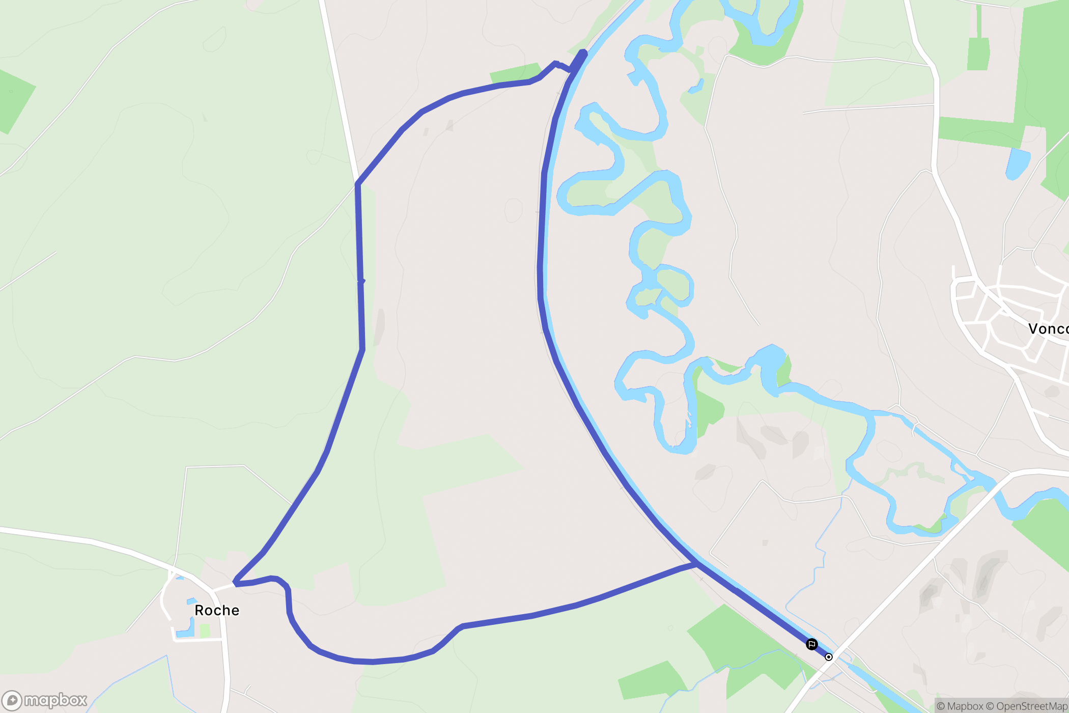 Voncq : carte du parcours de randonnée - France