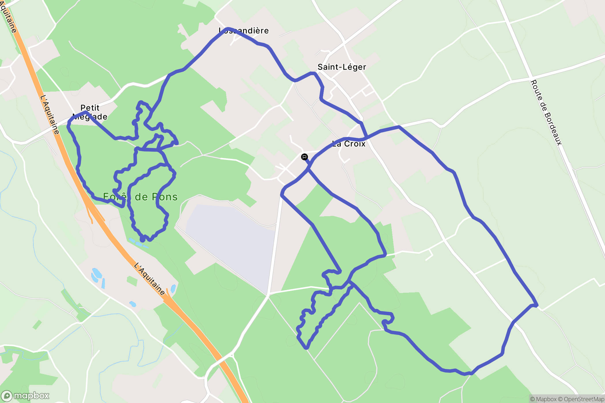 Saint-Léger : carte du parcours de randonnée - France