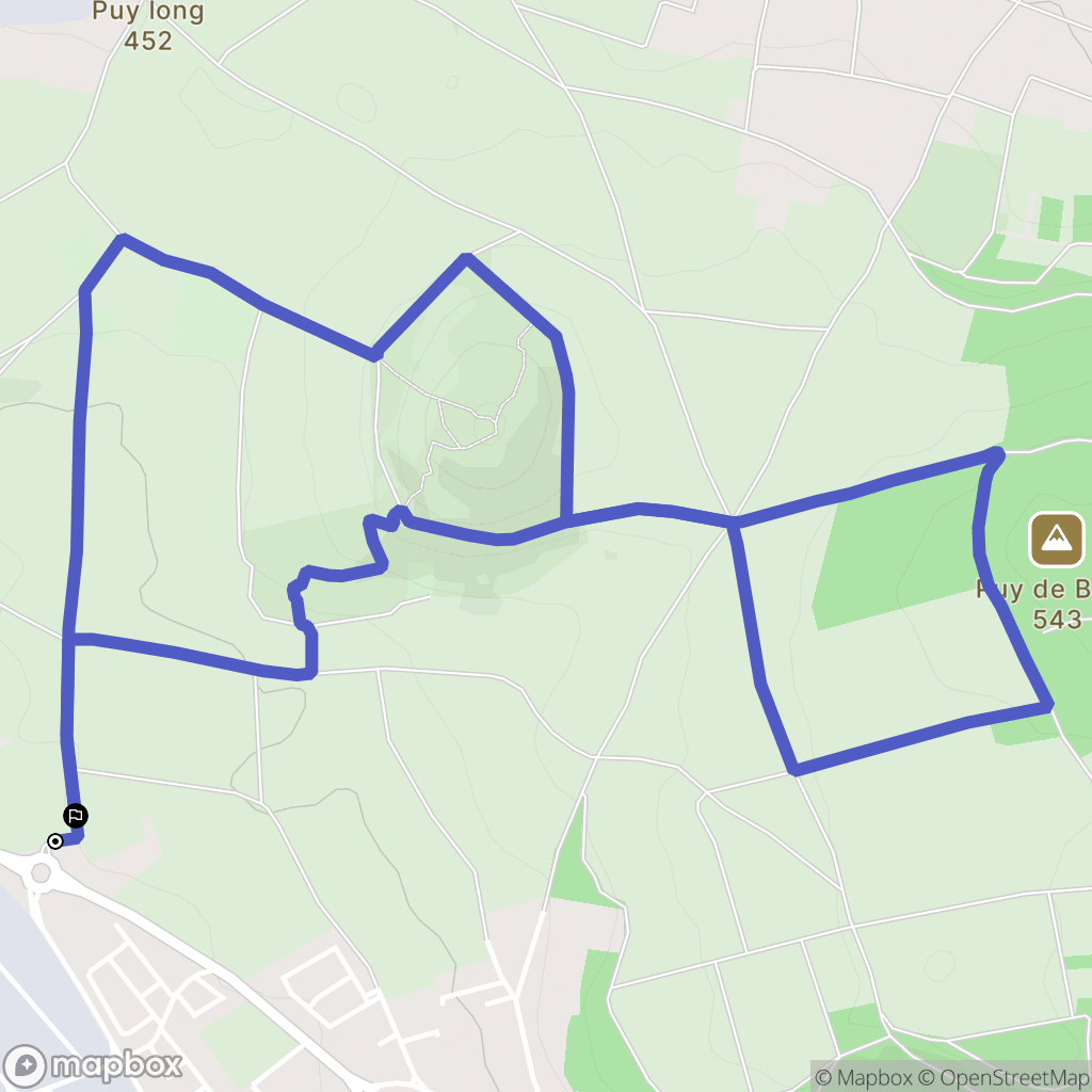 Cournon-d'Auvergne : carte du parcours de randonnée - France