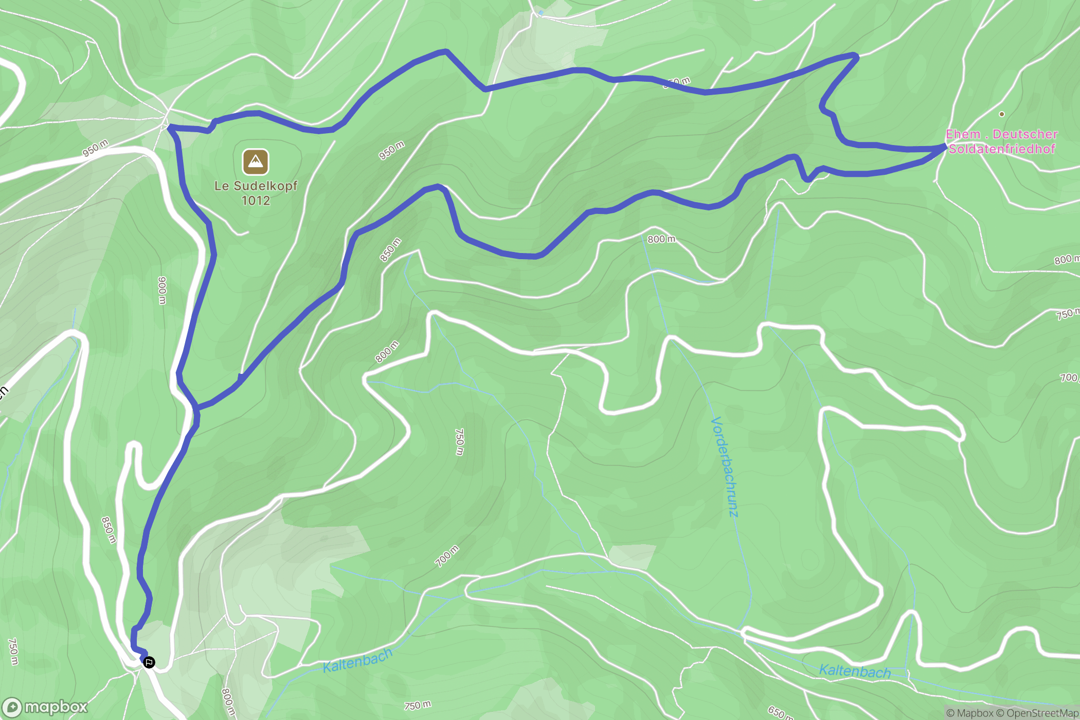 Soultz-Haut-Rhin : carte du parcours de randonnée - France