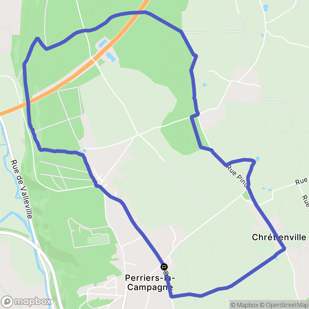 Nassandres sur Risle : carte du parcours de randonnée - France