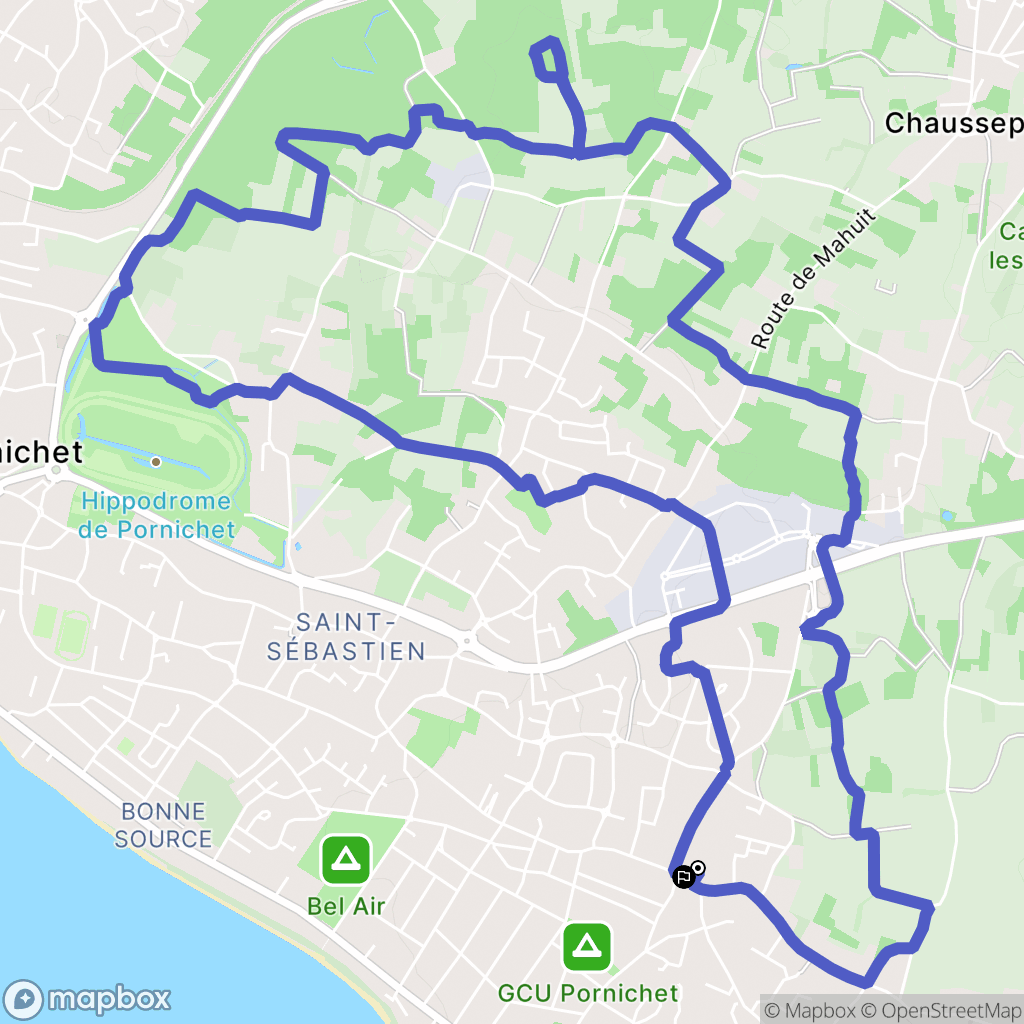 Pornichet : carte du parcours de randonnée - France