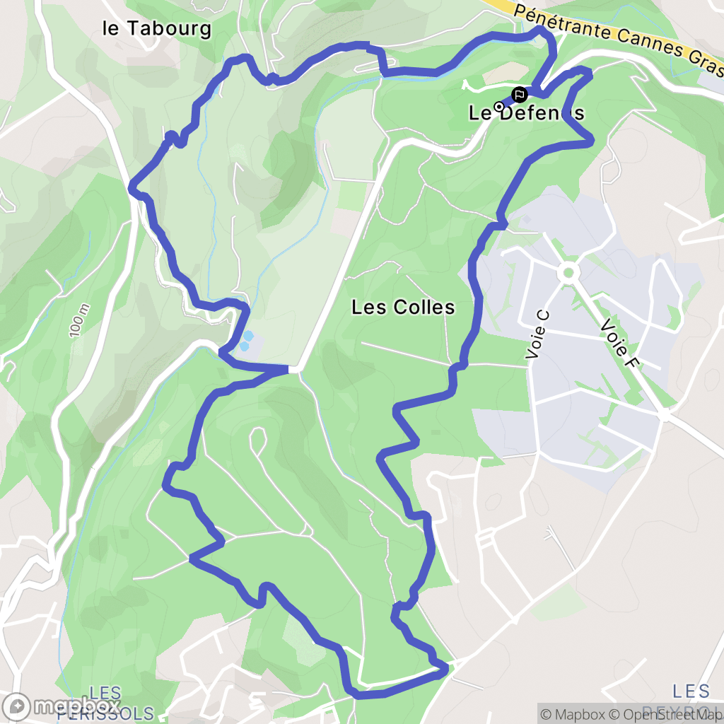 Mouans-Sartoux : carte du parcours de randonnée - France