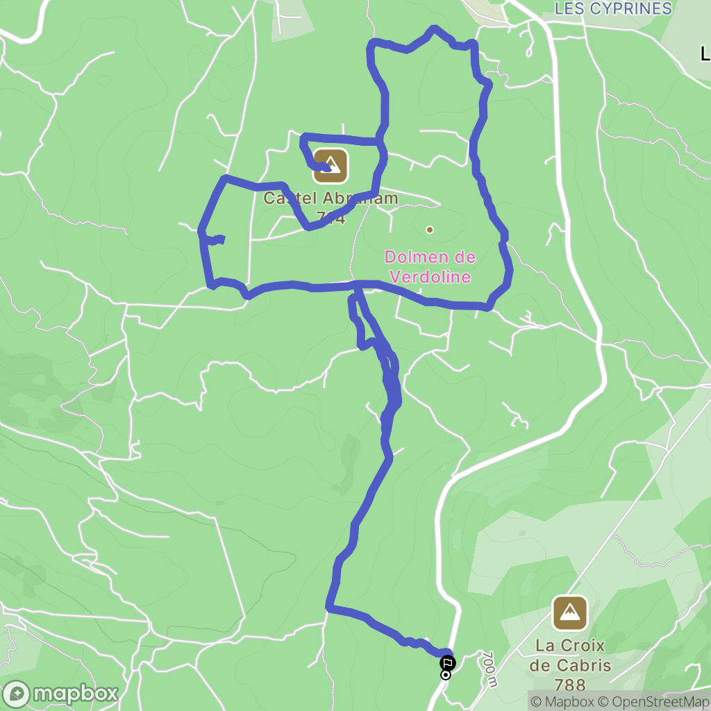 Spéracèdes : carte du parcours de randonnée - France