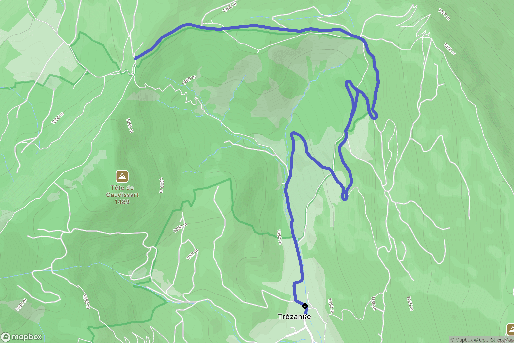 Saint-Martin-de-Clelles : carte du parcours de randonnée - France