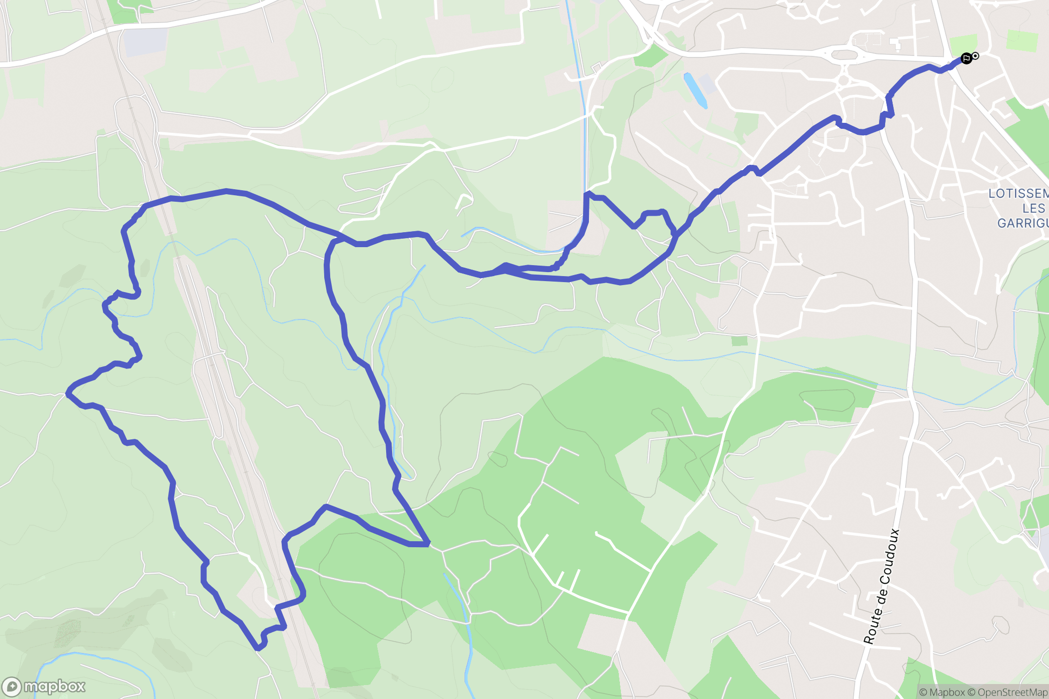 Lambesc : carte du parcours de randonnée - France