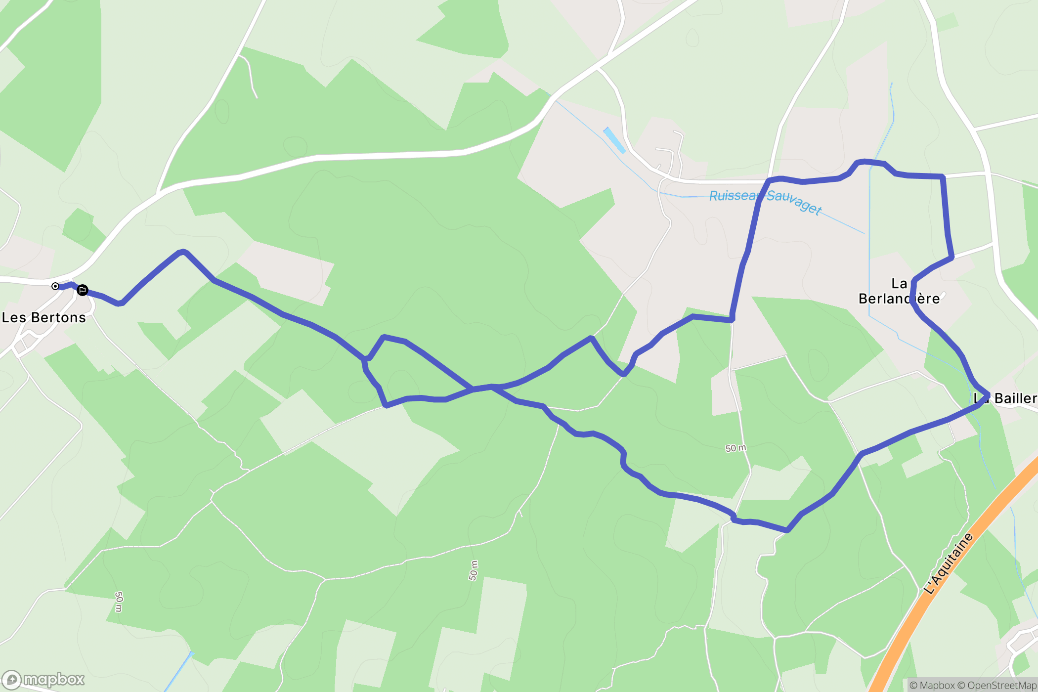 Saint-Savinien : carte du parcours de randonnée - France