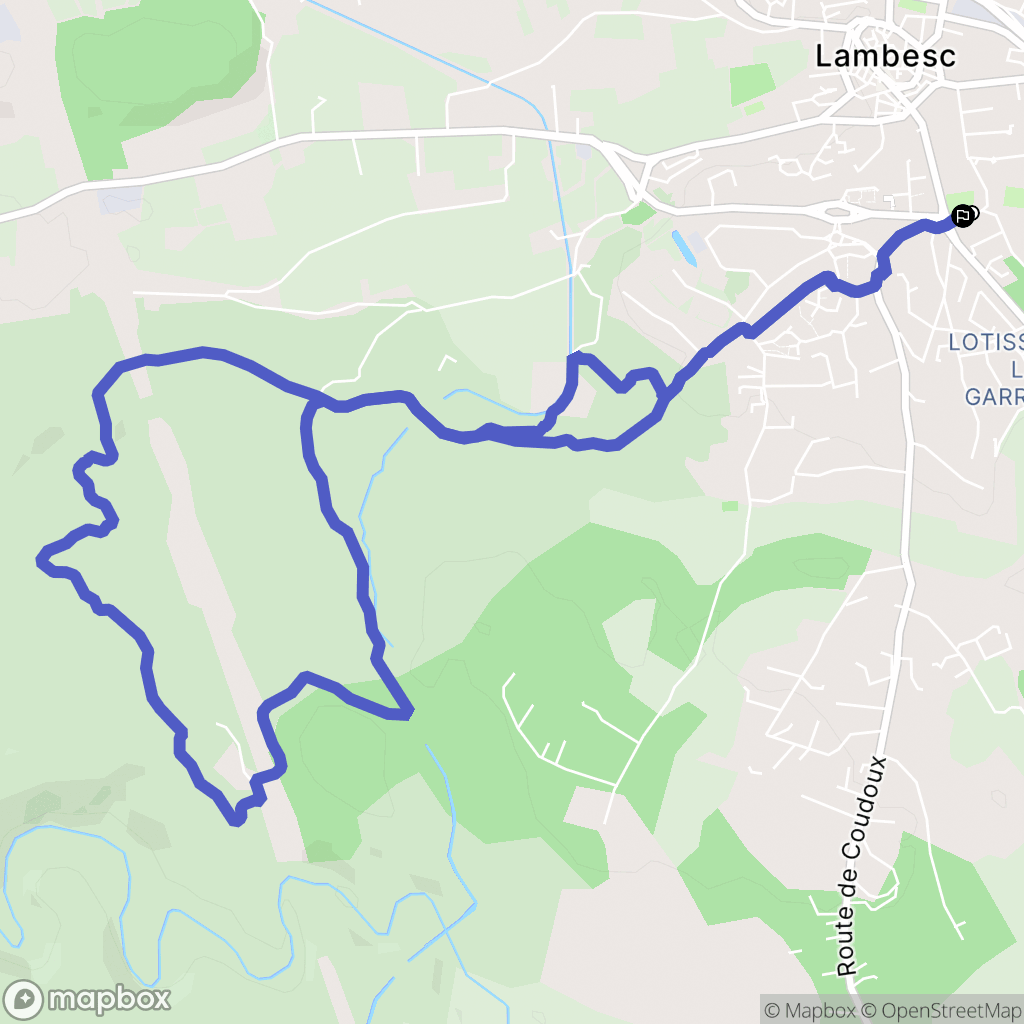 Lambesc : carte du parcours de randonnée - France