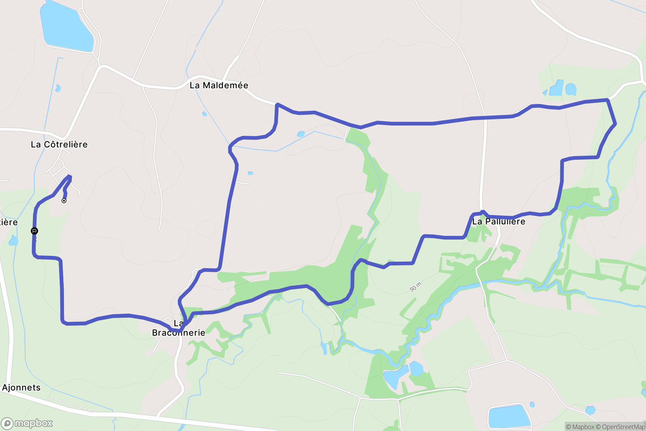 Le Poiré-sur-Vie : carte du parcours de randonnée - France