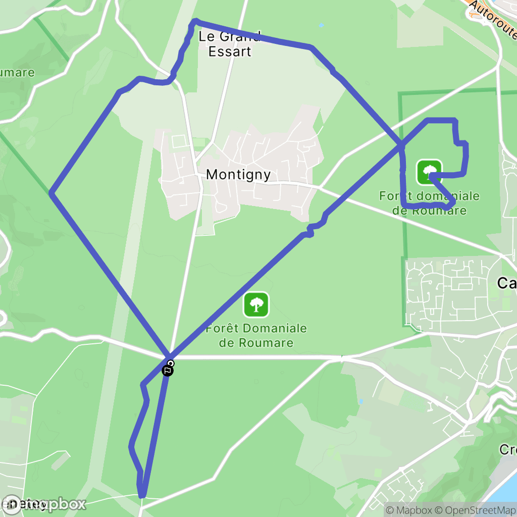 Canteleu : carte du parcours de randonnée - France