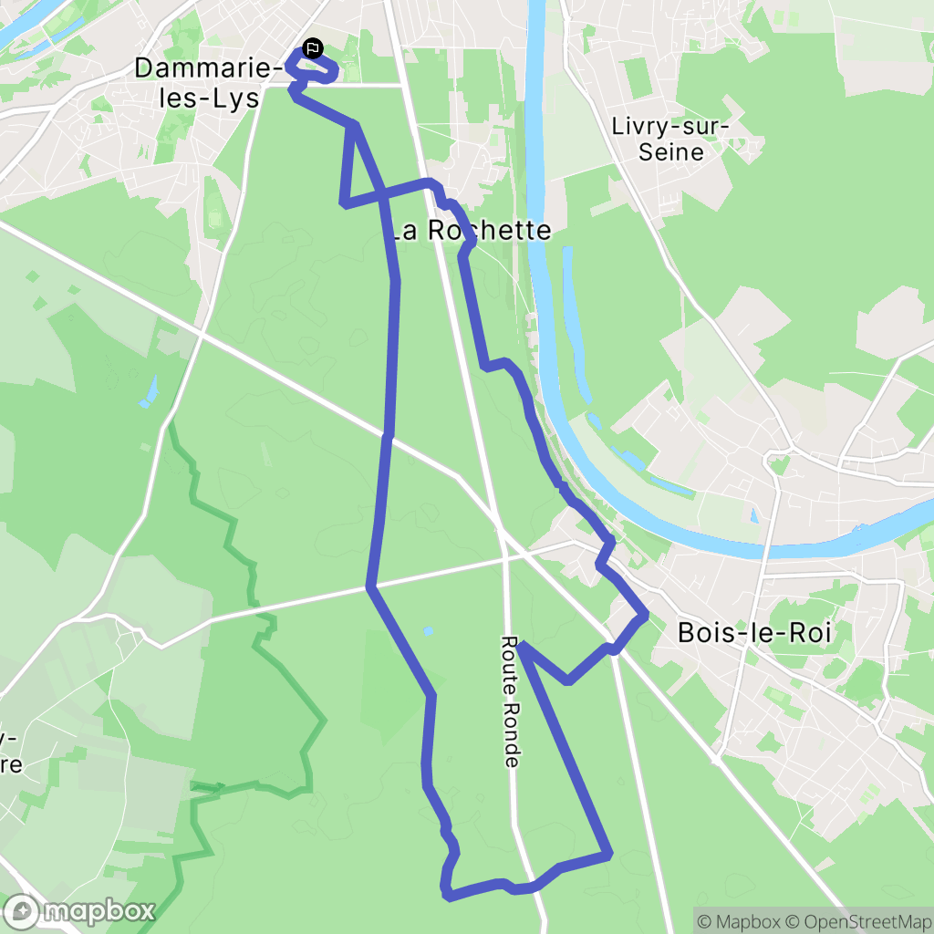 Dammarie-les-Lys : carte du parcours de randonnée - France