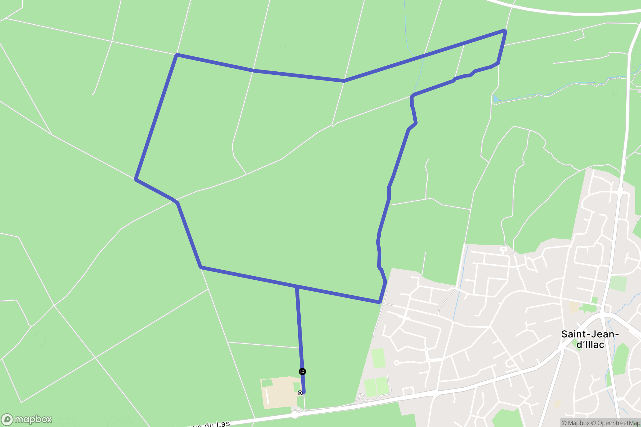 Saint-Jean-d'Illac : carte du parcours de randonnée - France