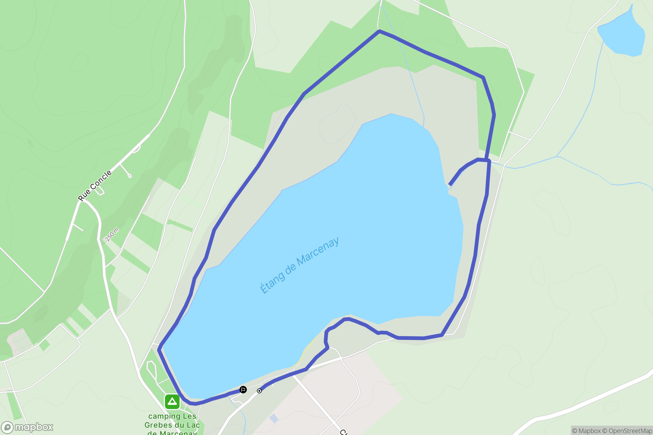 Marcenay : carte du parcours de randonnée - France