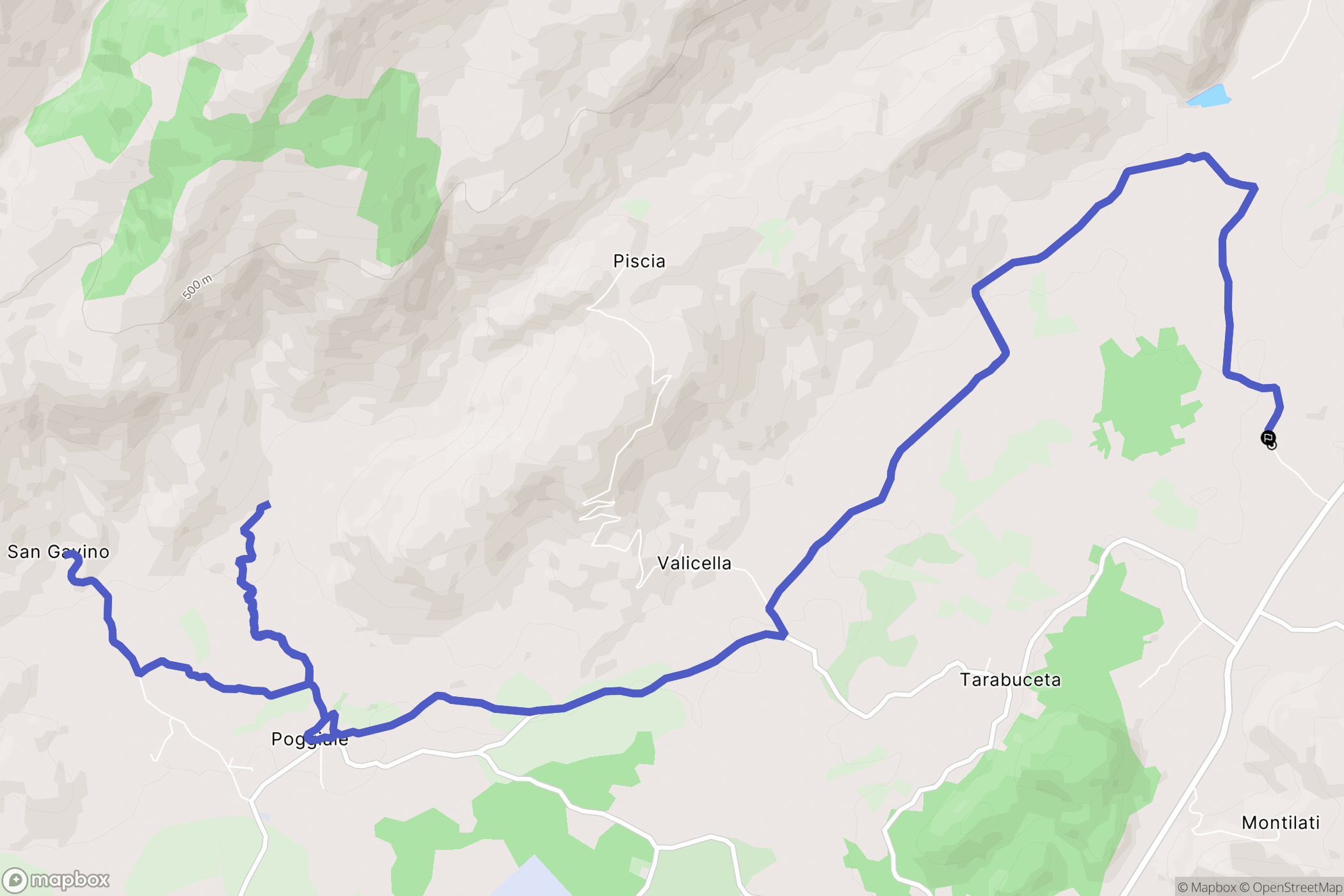 Figari : carte du parcours de randonnée - France
