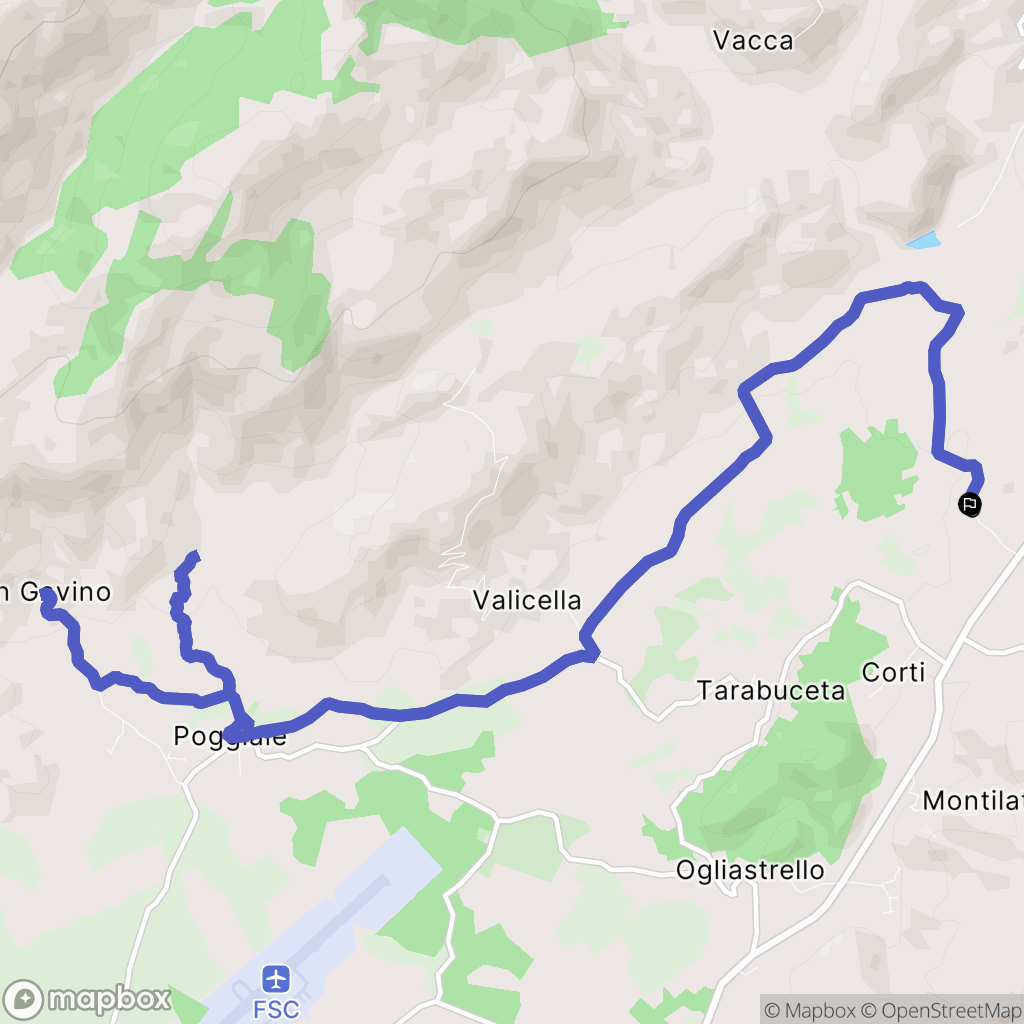 Figari : carte du parcours de randonnée - France