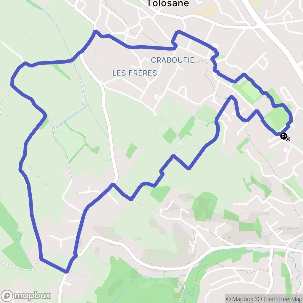 Castanet-Tolosan : carte du parcours de randonnée - France