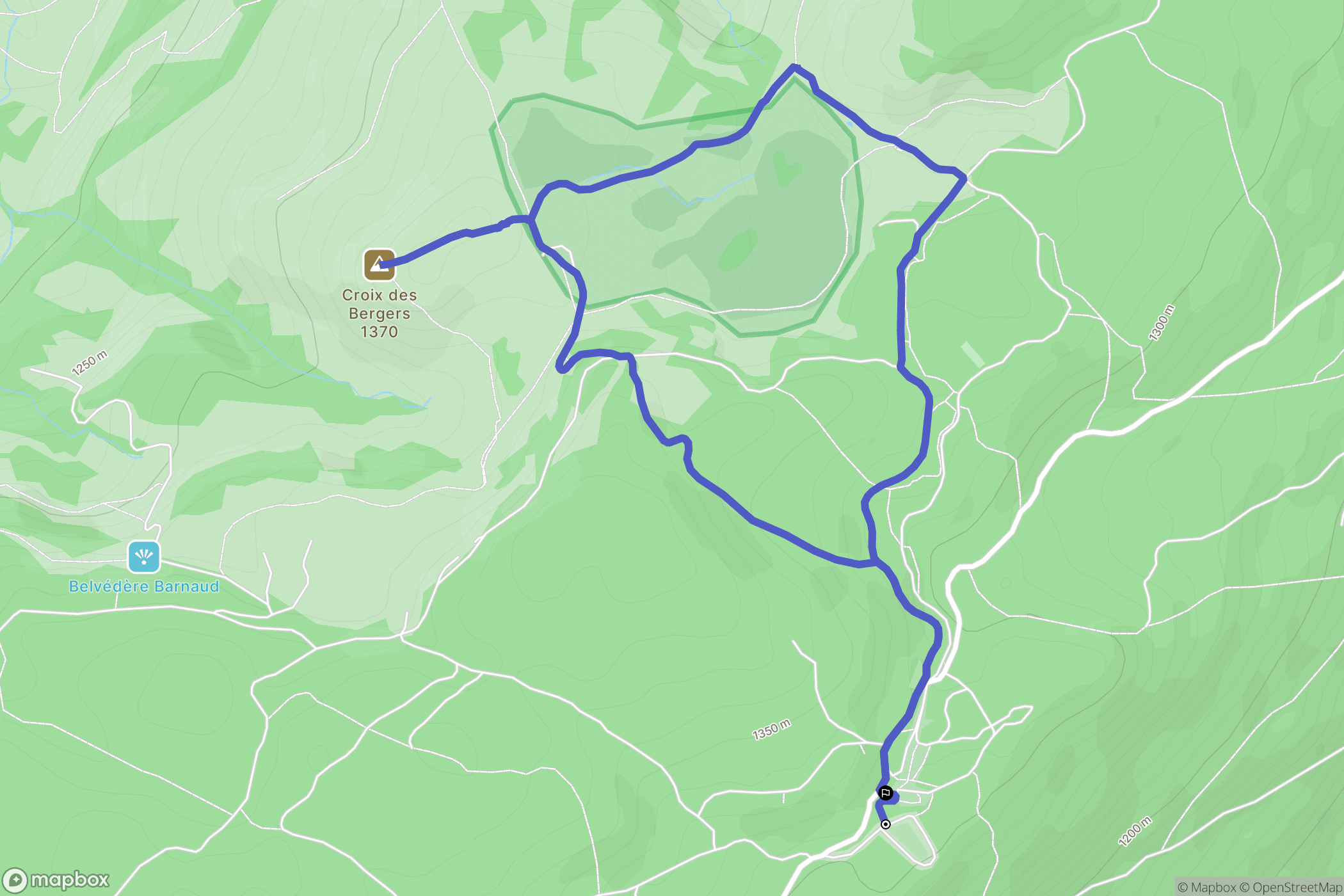 Saint-François-de-Sales : carte du parcours de randonnée - France