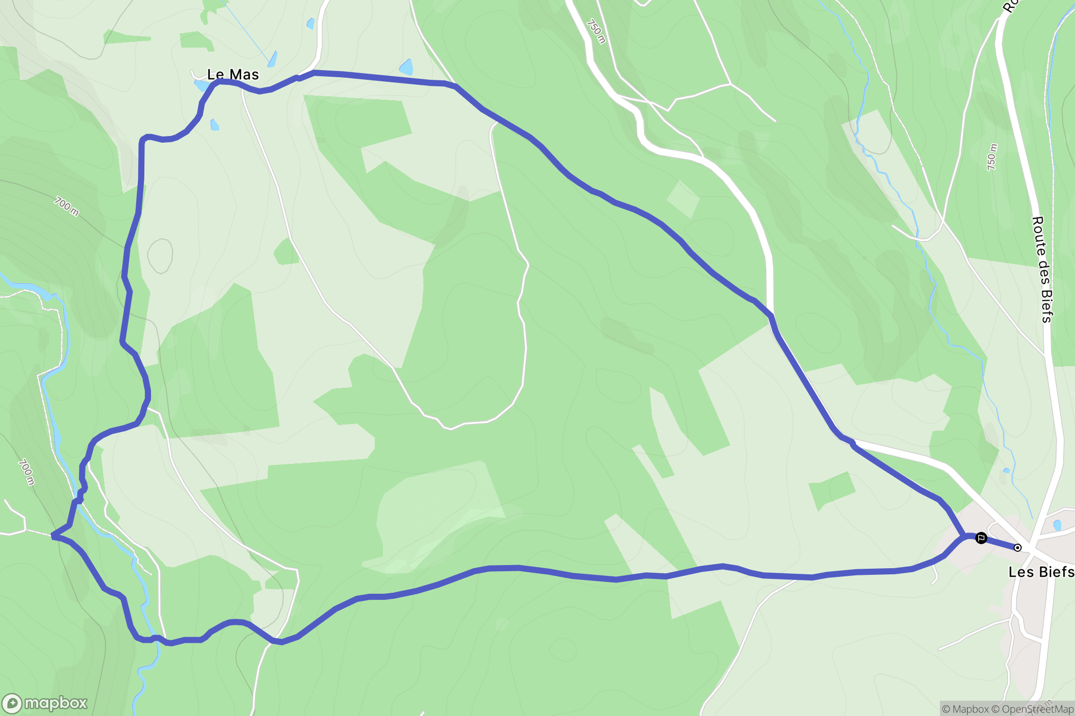 Arfeuilles : carte du parcours de randonnée - France