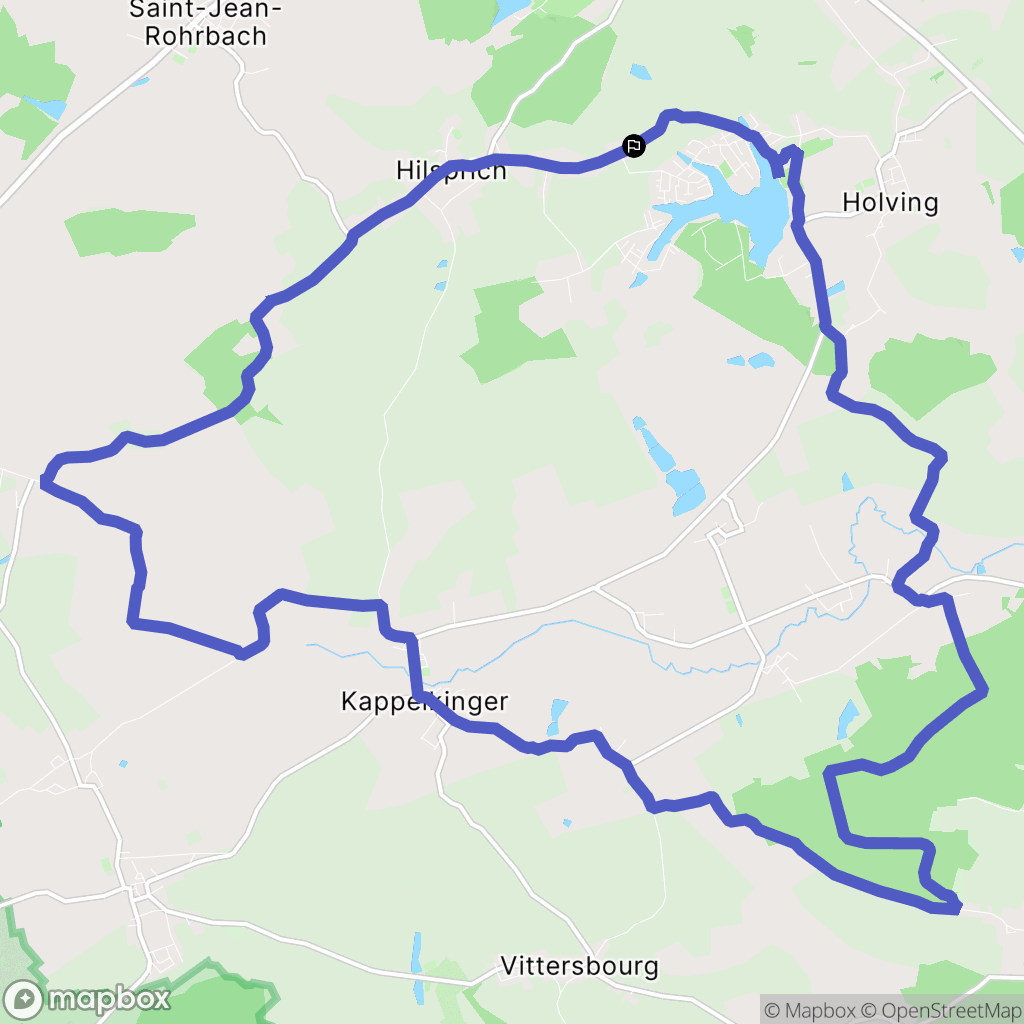 Hilsprich : carte du parcours de randonnée - France