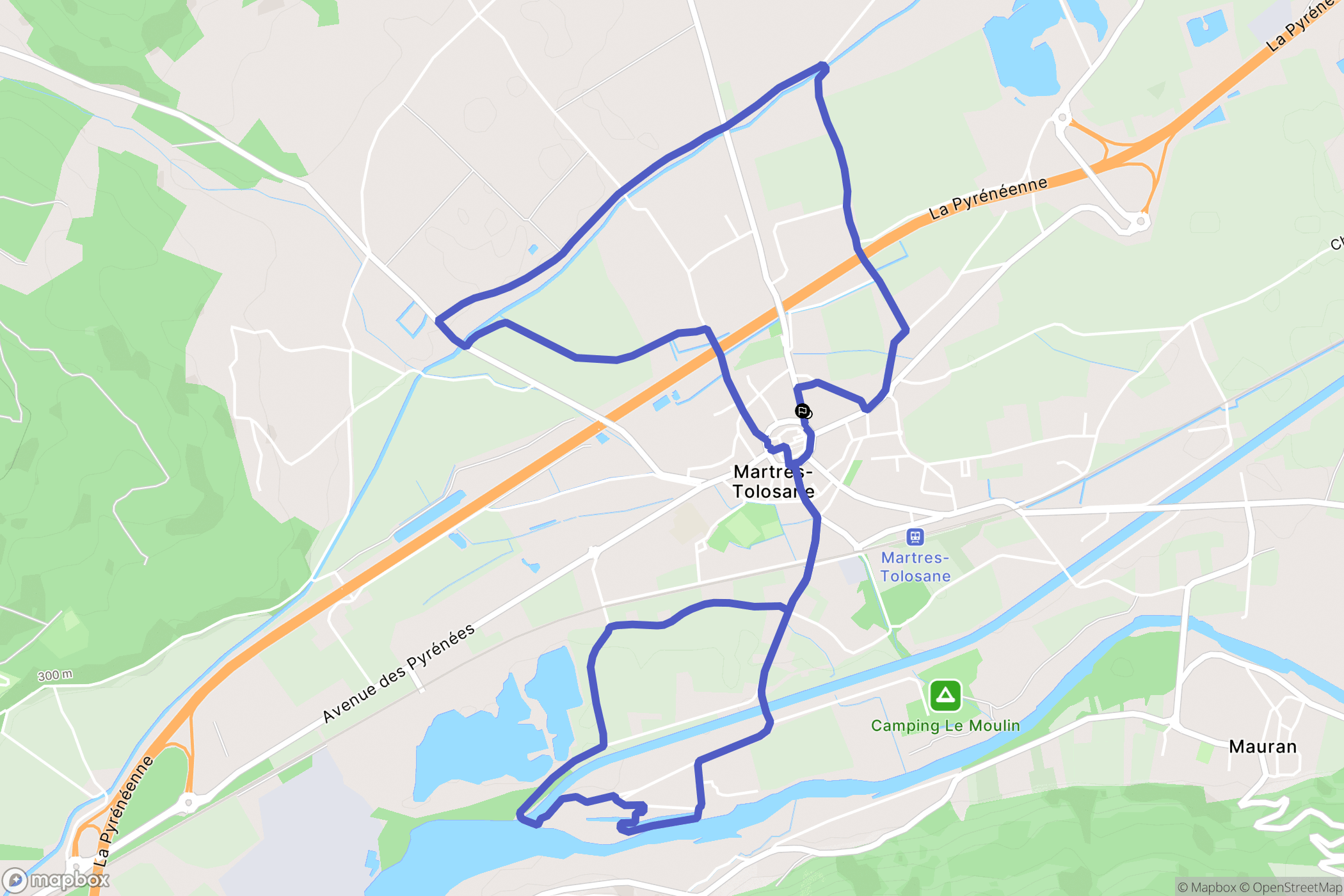 Martres-Tolosane : carte du parcours de randonnée - France