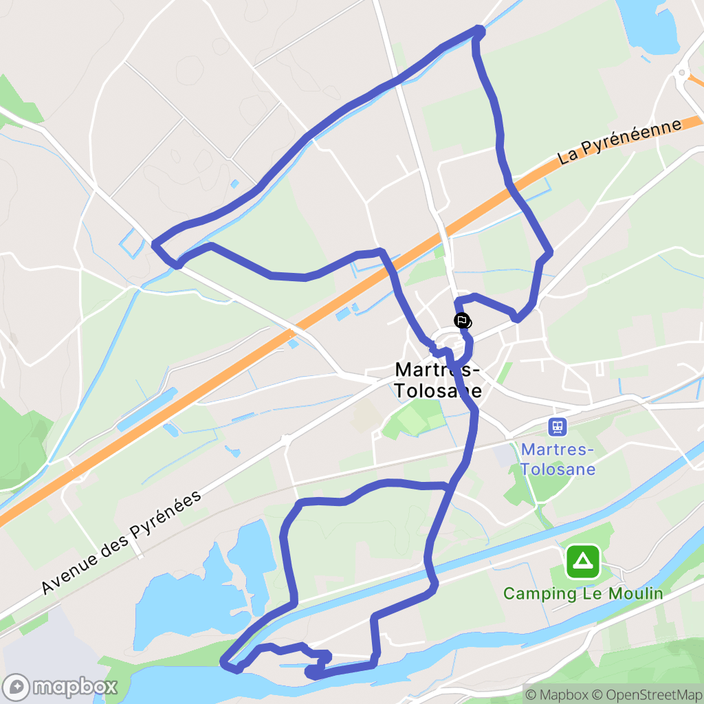 Martres-Tolosane : carte du parcours de randonnée - France