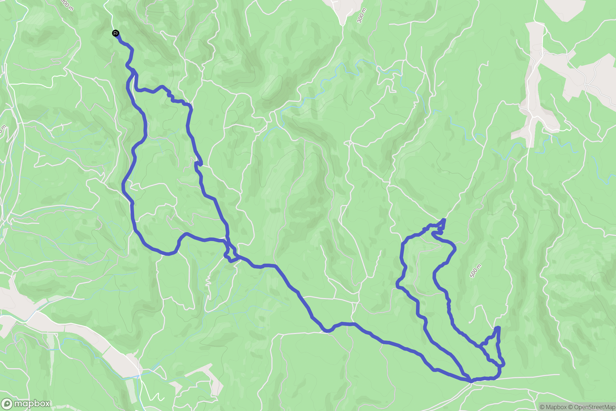 Meyrargues : carte du parcours de randonnée - France
