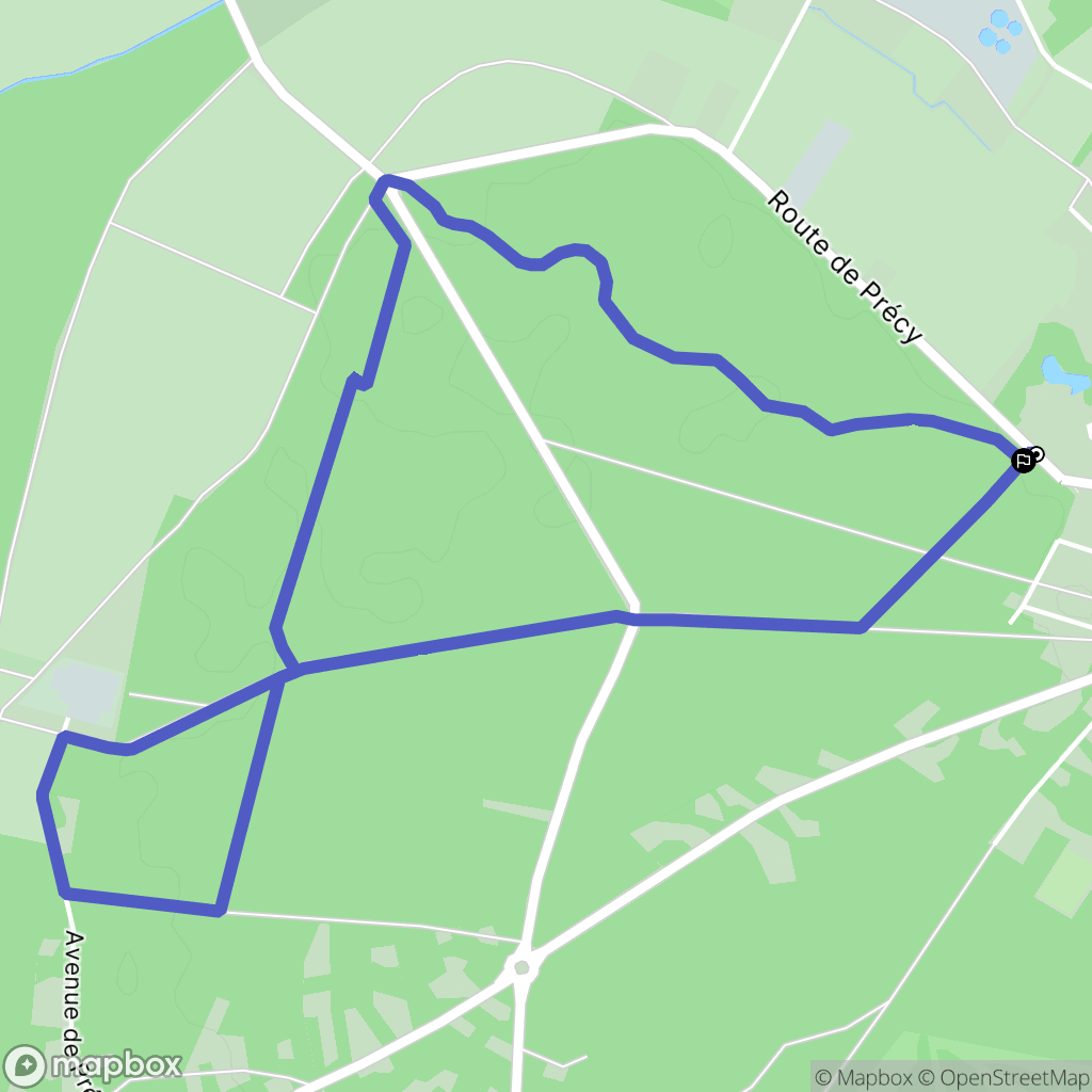 Gouvieux : carte du parcours de randonnée - France