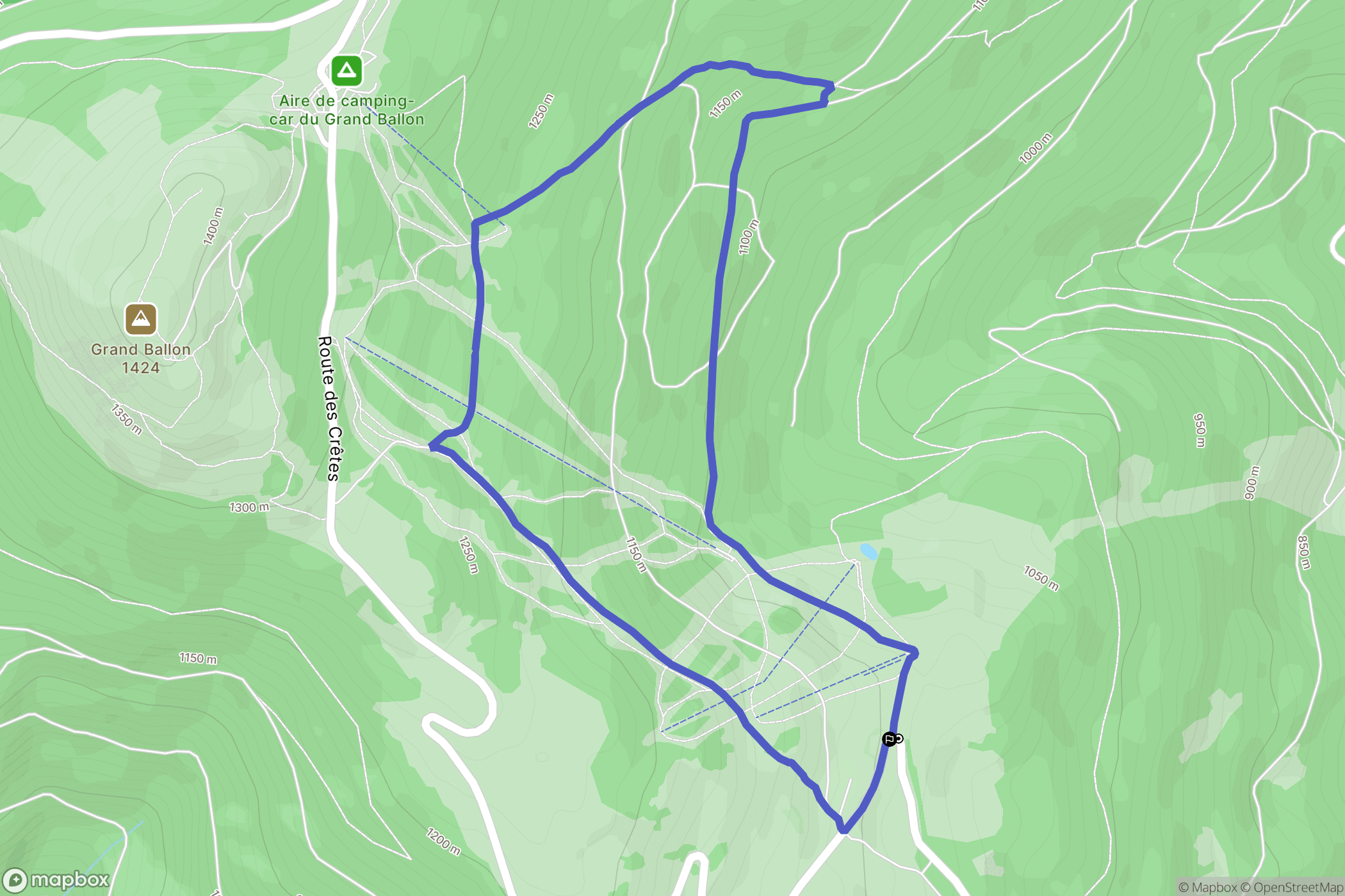 Soultz-Haut-Rhin : carte du parcours de randonnée - France