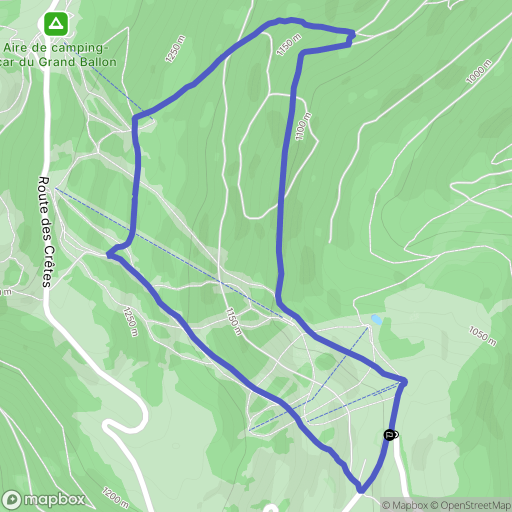 Soultz-Haut-Rhin : carte du parcours de randonnée - France