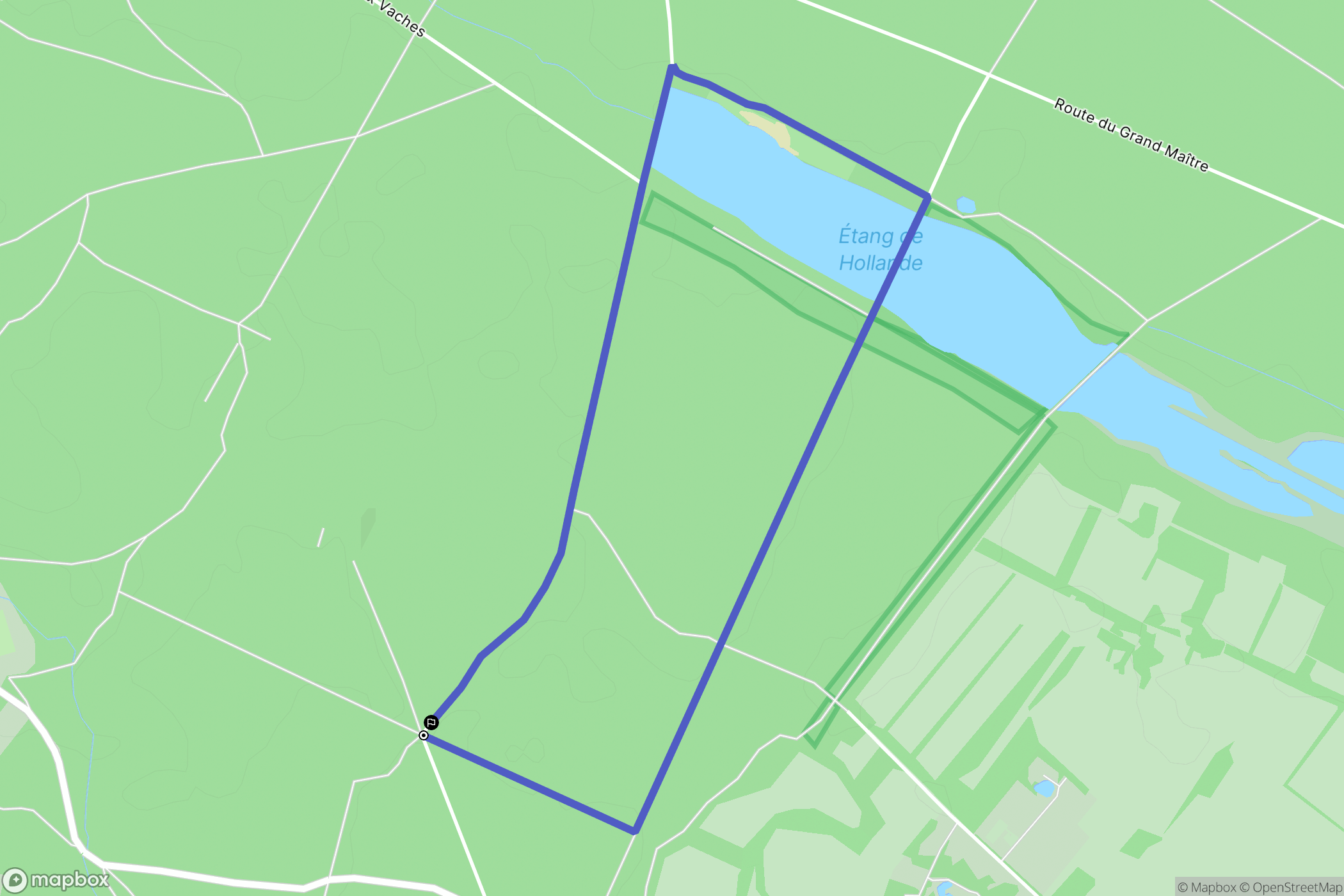 Les Bréviaires : carte du parcours de randonnée - France