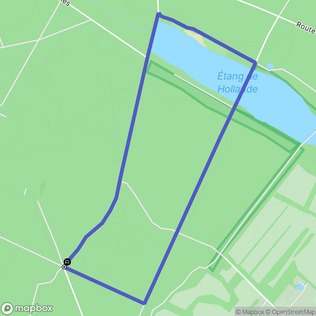 Les Bréviaires : carte du parcours de randonnée - France