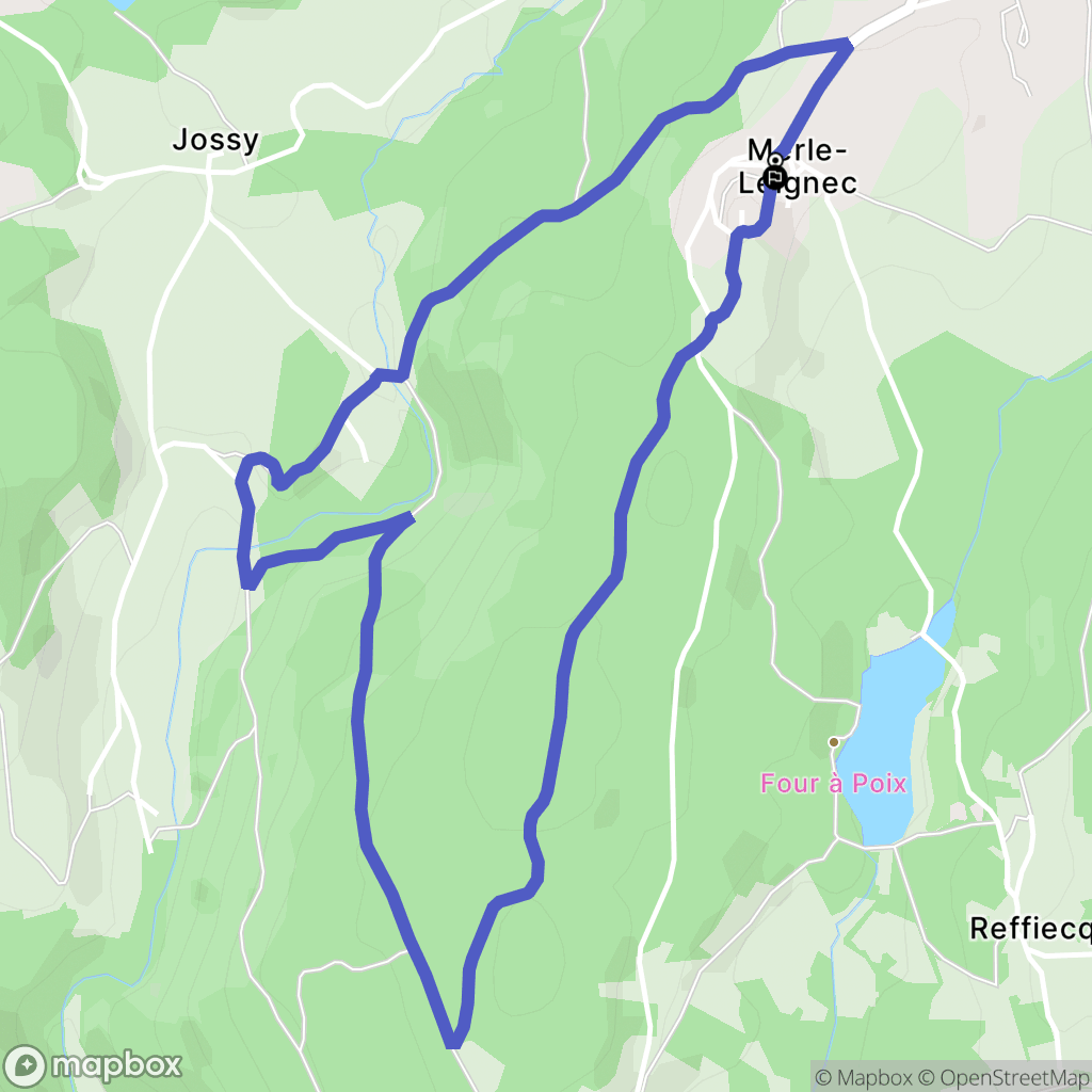 Merle-Leignec : carte du parcours de randonnée - France