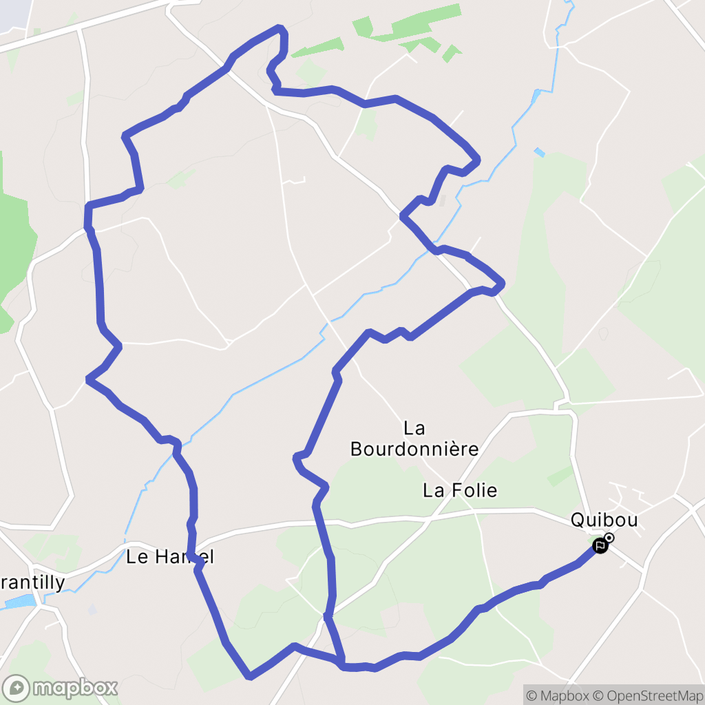 Quibou : carte du parcours de randonnée - France