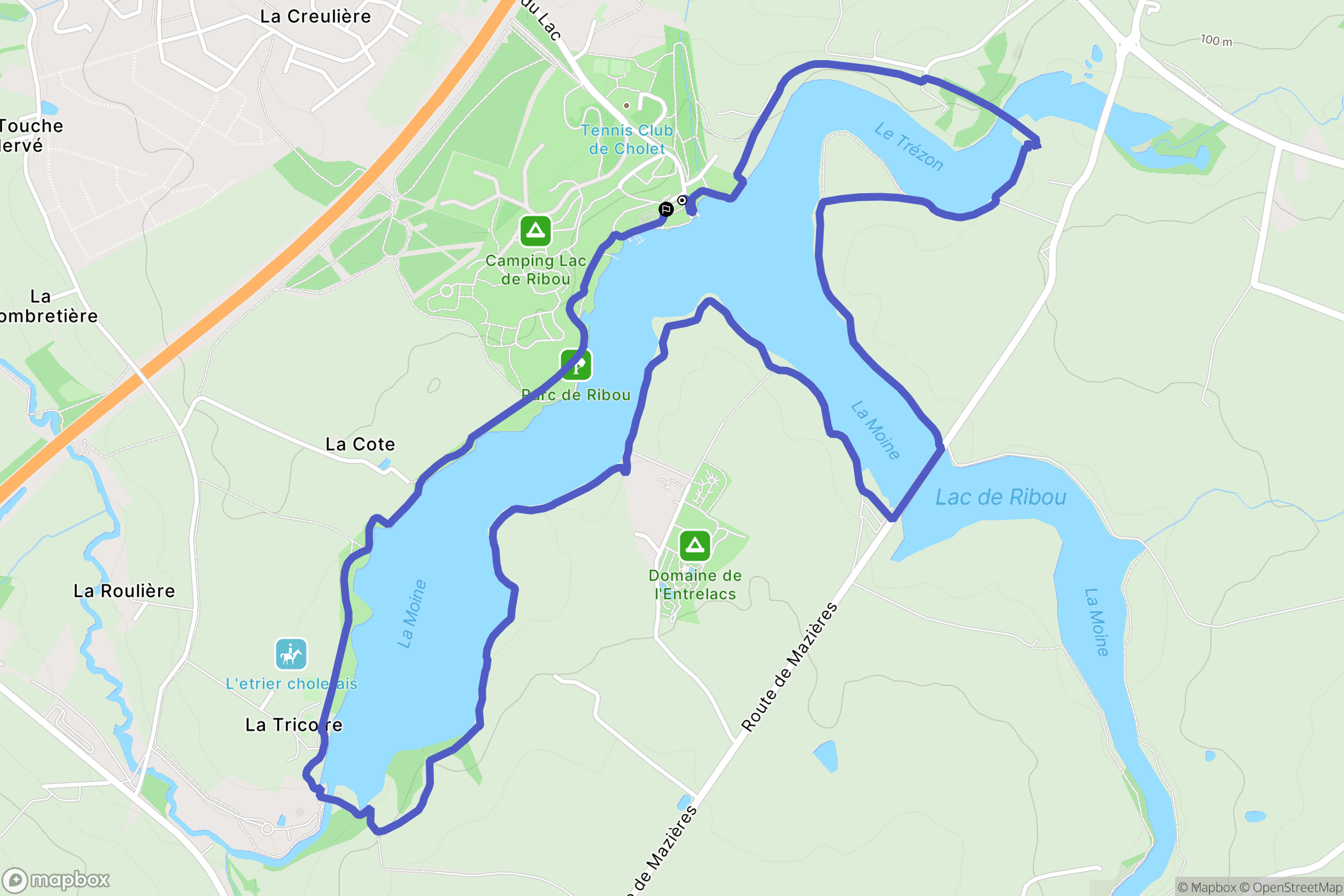 Cholet : carte du parcours de randonnée - France
