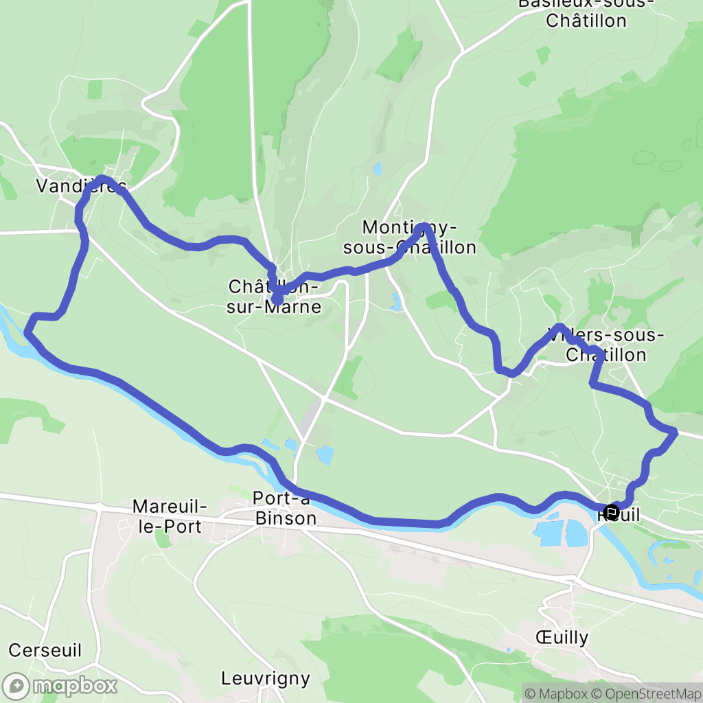 Cœur-de-la-Vallée : carte du parcours de randonnée - France
