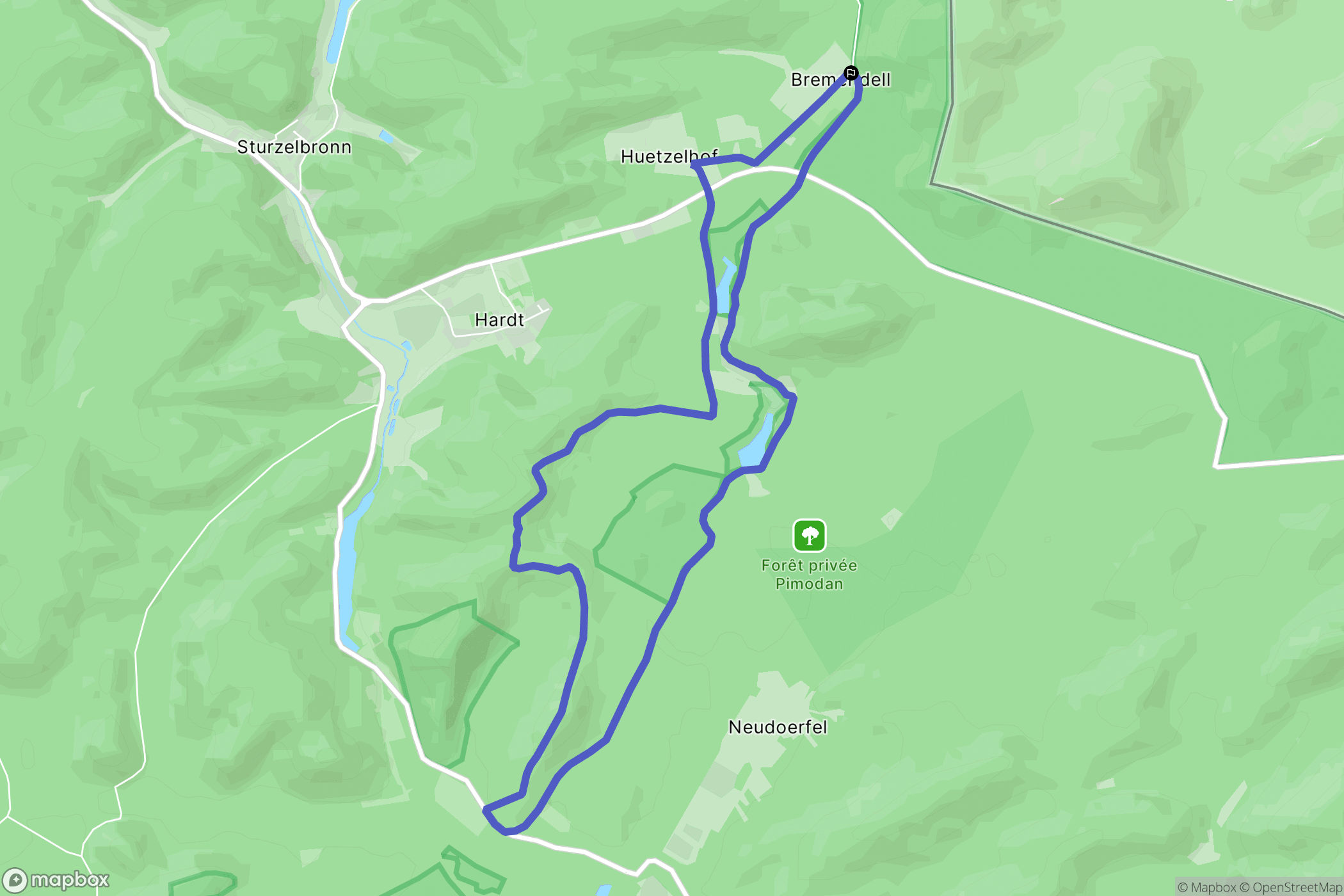 Sturzelbronn : carte du parcours de randonnée - France