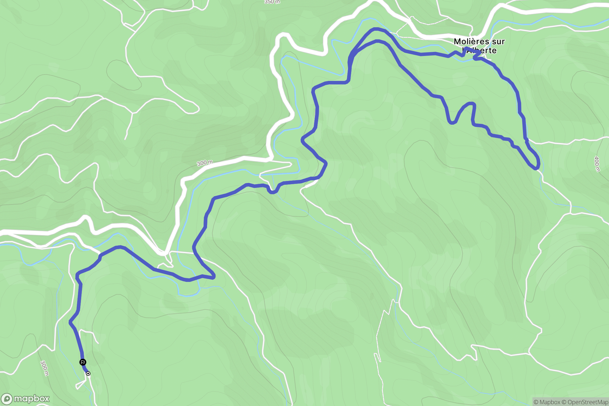 Ladern-sur-Lauquet : carte du parcours de randonnée - France