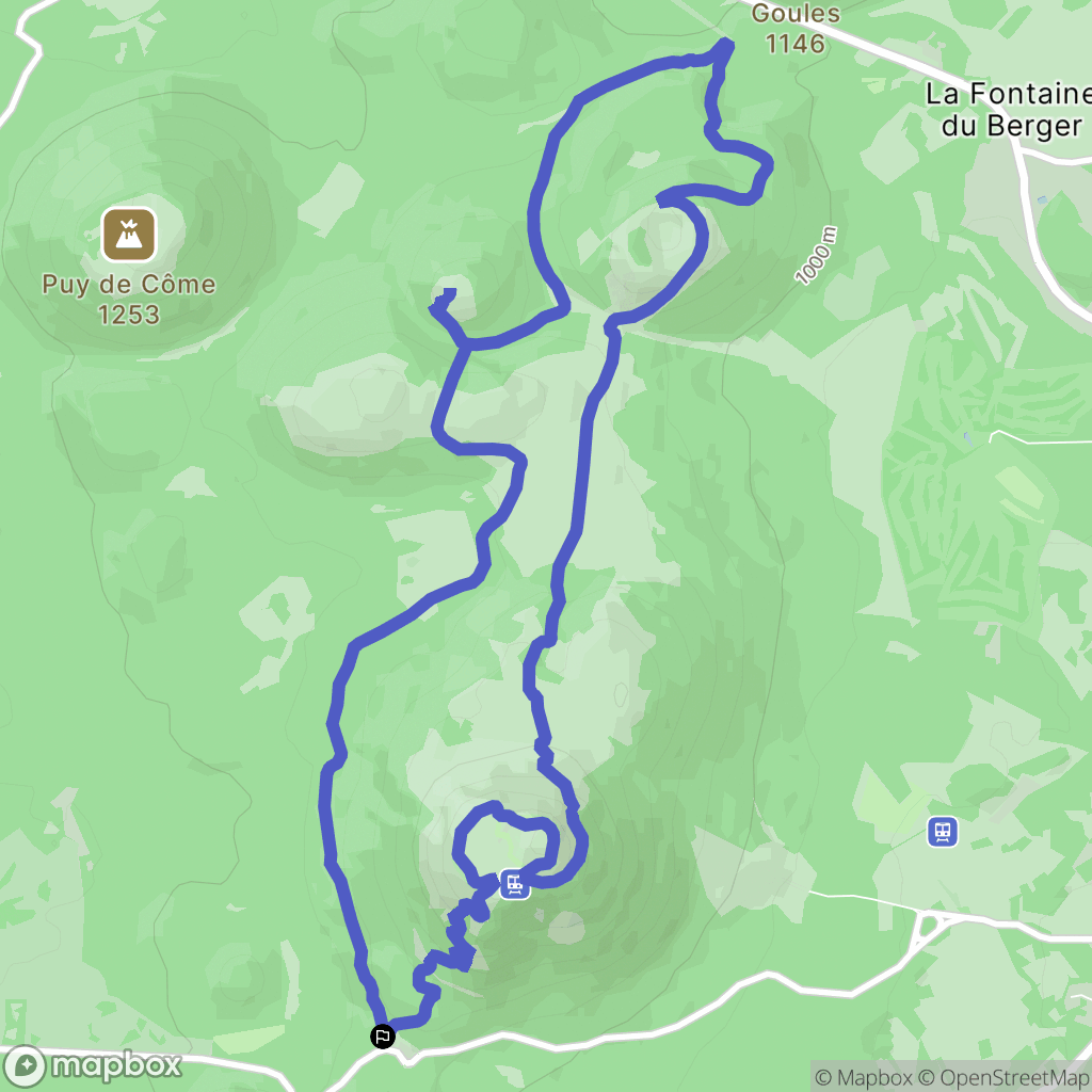 Ceyssat : carte du parcours de randonnée - France
