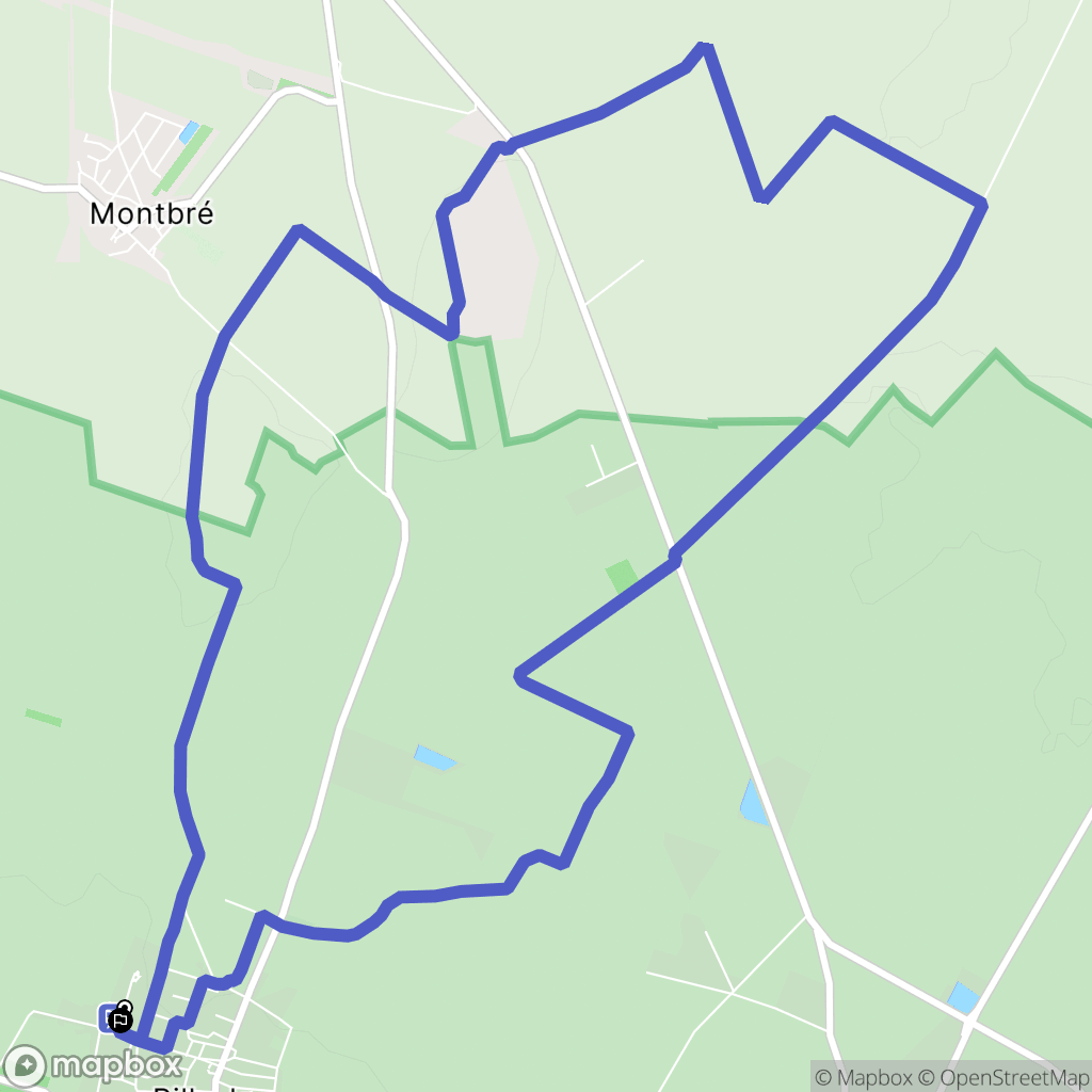Rilly-la-Montagne : carte du parcours de randonnée - France